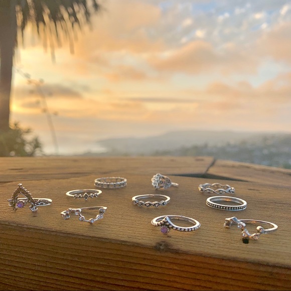 ✯ Tibetan Bohemian Rings Set - Picture 6 of 8